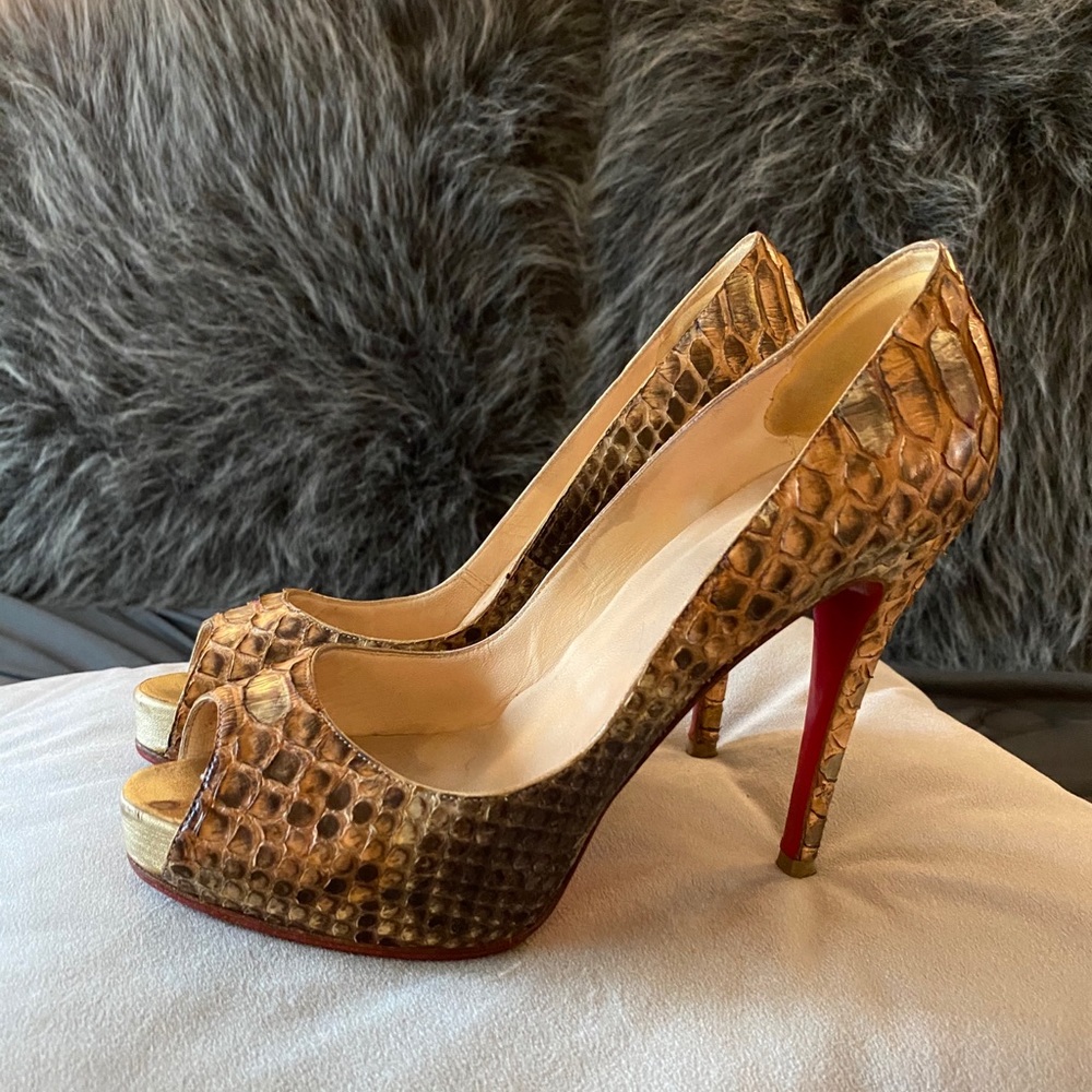 Christian Louboutin Python Platform Pumps - image 1